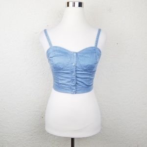 Nollie chambray crop top Size S 🌸